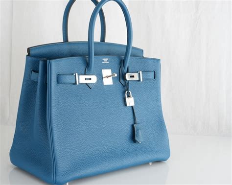 blue hermes handbag|blue birkin bag price.